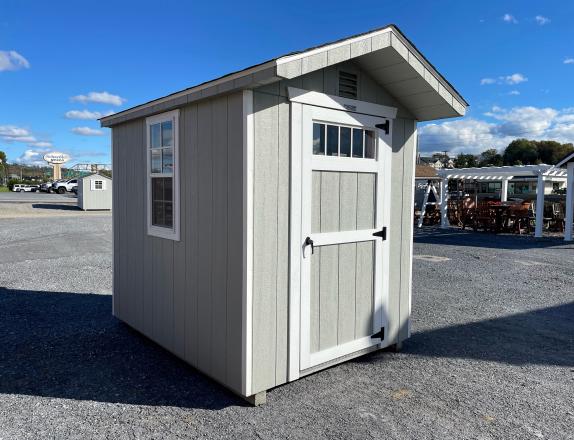 6'x8' Front Peak with shelves from Pine Creek Structures in Harrisburg, PA